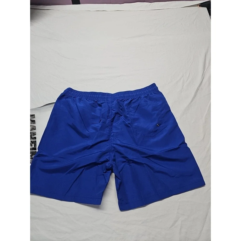 Manfinity Mens Blue Drawstring Swim Trunks Pockets Bottoms Size‎ Xl